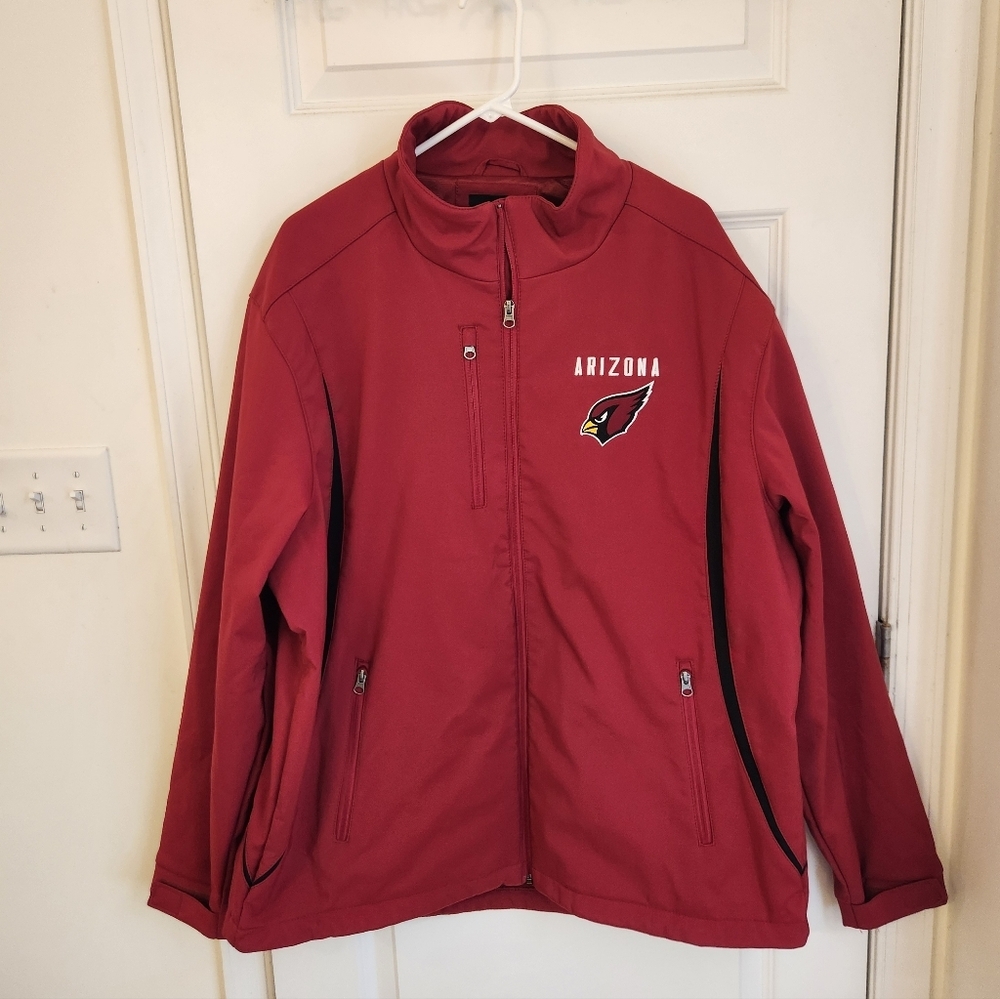 NFL Arizona Cardinals Full Zip Jacket Mens Size XXL Red K/PP